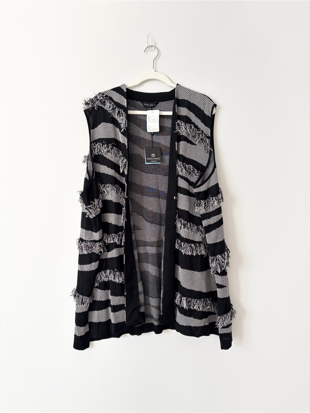 NWT Ming Wang Fringe Vest